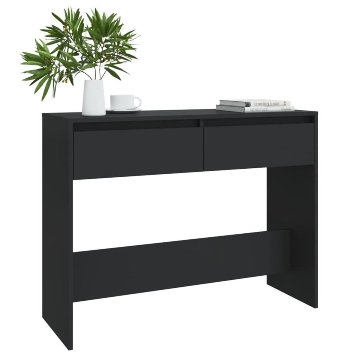 VIDAXL Table console noir 100x35x76,5 cm bois d'ingenierie