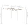 Voir la diapositive 6 : VIDAXL Pergola de jardin Marron antique 6x3x2,5 m Fer