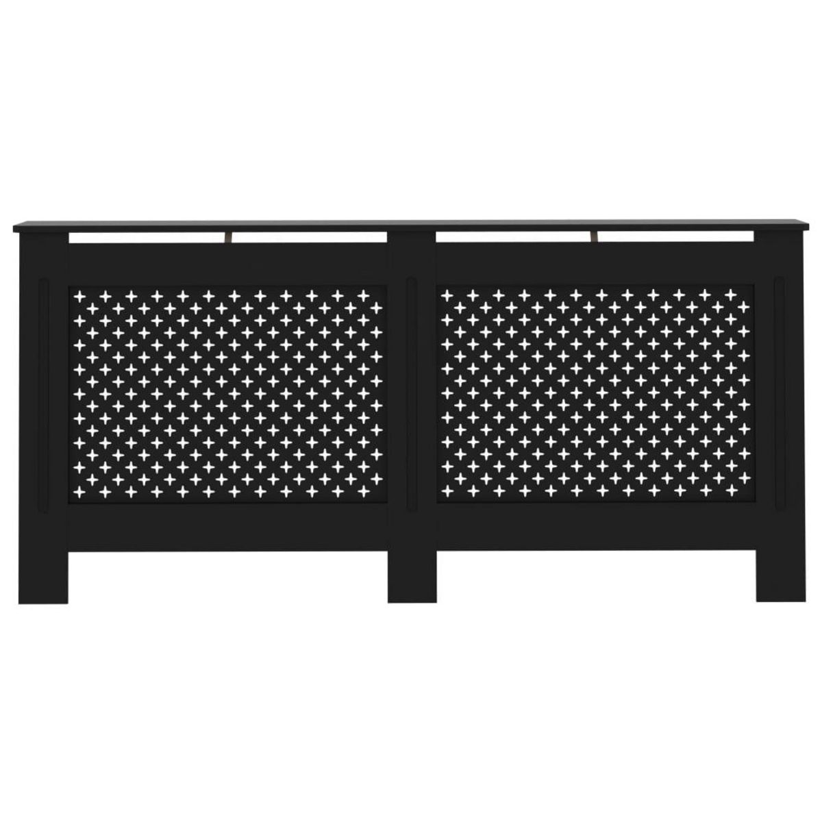 VIDAXL Cache-radiateur noir 172x19x81,5 cm MDF