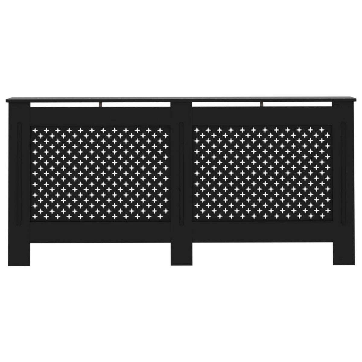 VIDAXL Cache-radiateur noir 172x19x81,5 cm MDF