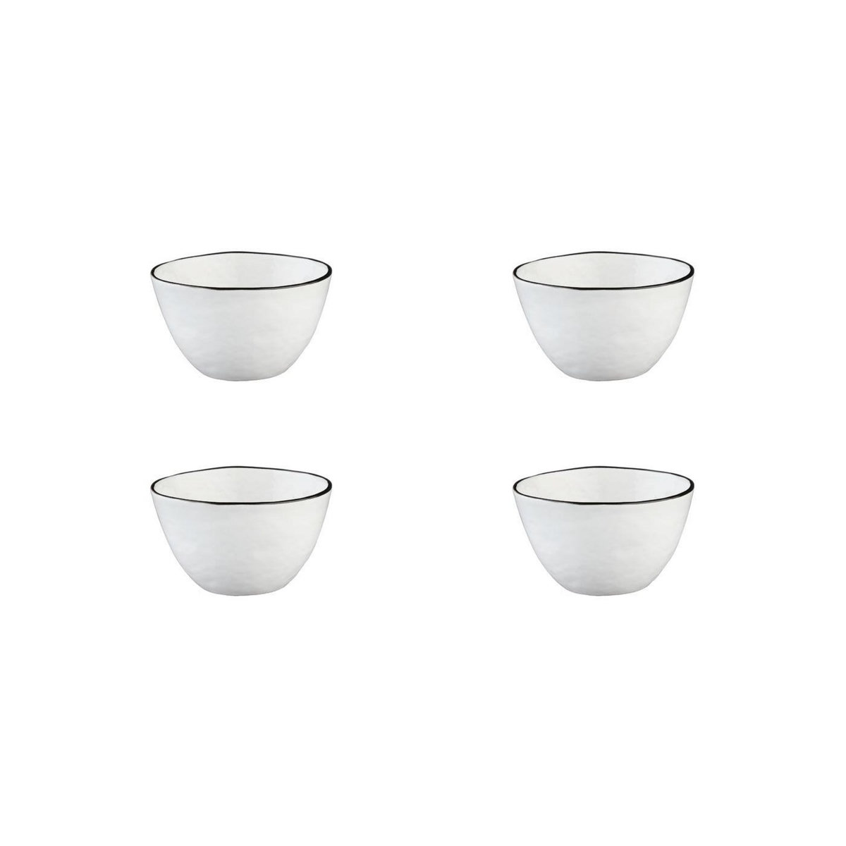 BJORN Bol PURE Ø12cm - 4 pièces - Blanc Neige