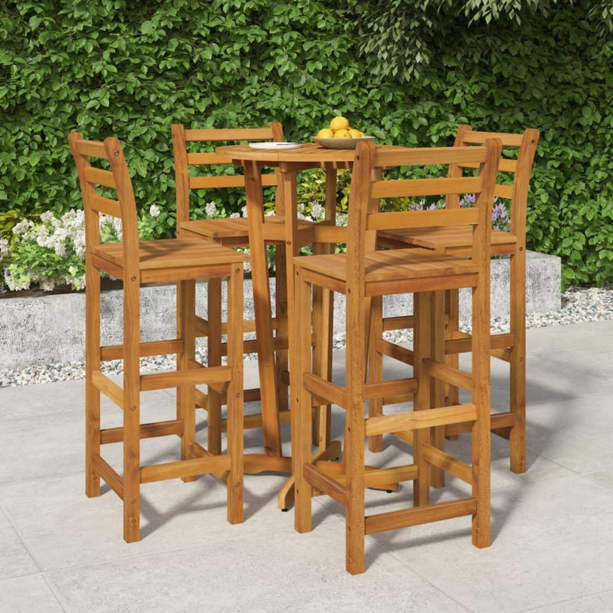 VIDAXL Ensemble de bar de jardin 5 pcs bois d'acacia solide