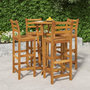 Voir la diapositive 1 : VIDAXL Ensemble de bar de jardin 5 pcs bois d'acacia solide