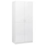 Voir la diapositive 2 : VIDAXL Garde-robe Blanc brillant 80x52x180 cm Bois d'ingenierie