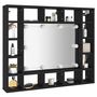 Voir la diapositive 5 : VIDAXL Armoire a miroir a LED noir 91x15x76,5 cm