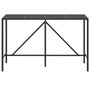 Voir la diapositive 3 : VIDAXL Table de bar et dessus en verre noir 180x70x110 cm poly rotin