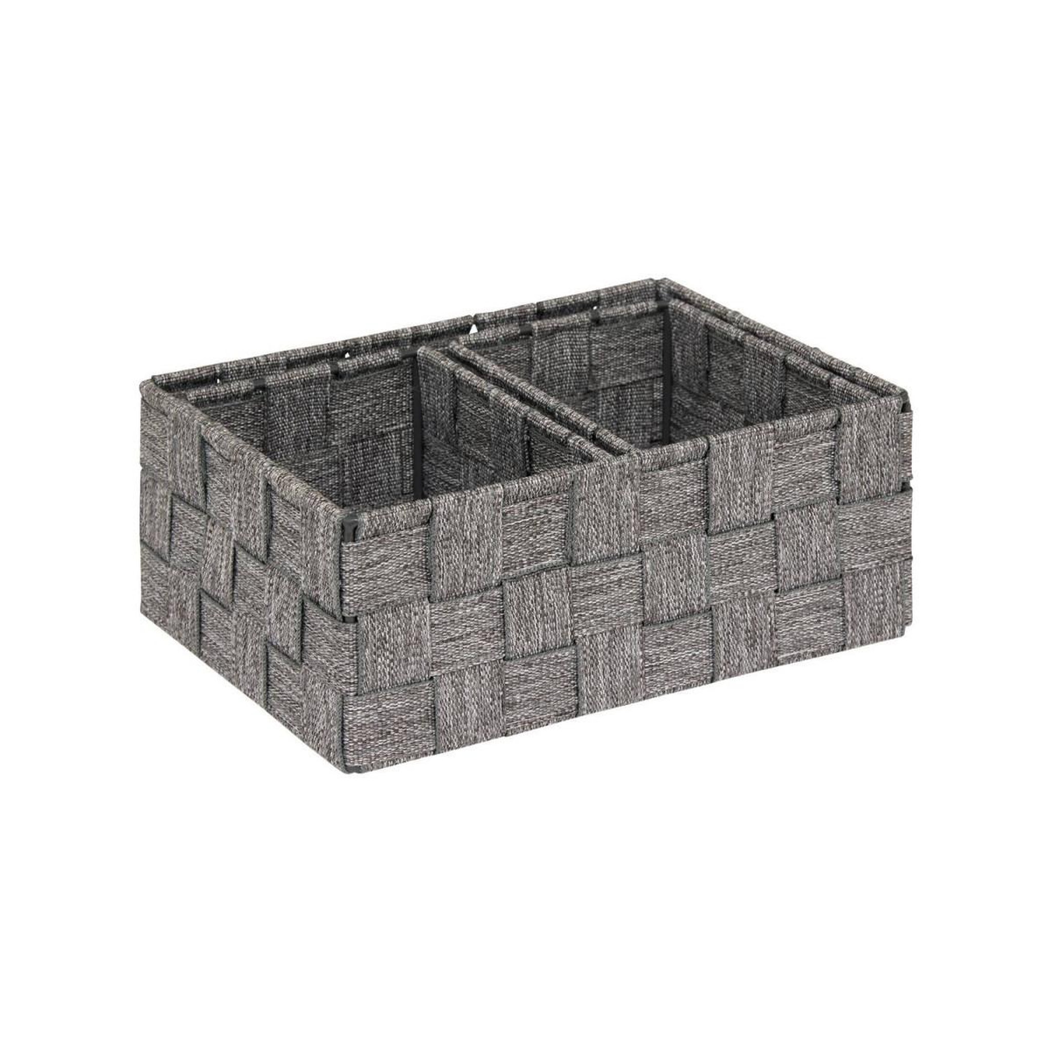 Voir la diapositive 2 : FIVE Lot de 3 paniers de rangement  lise  22cm gris