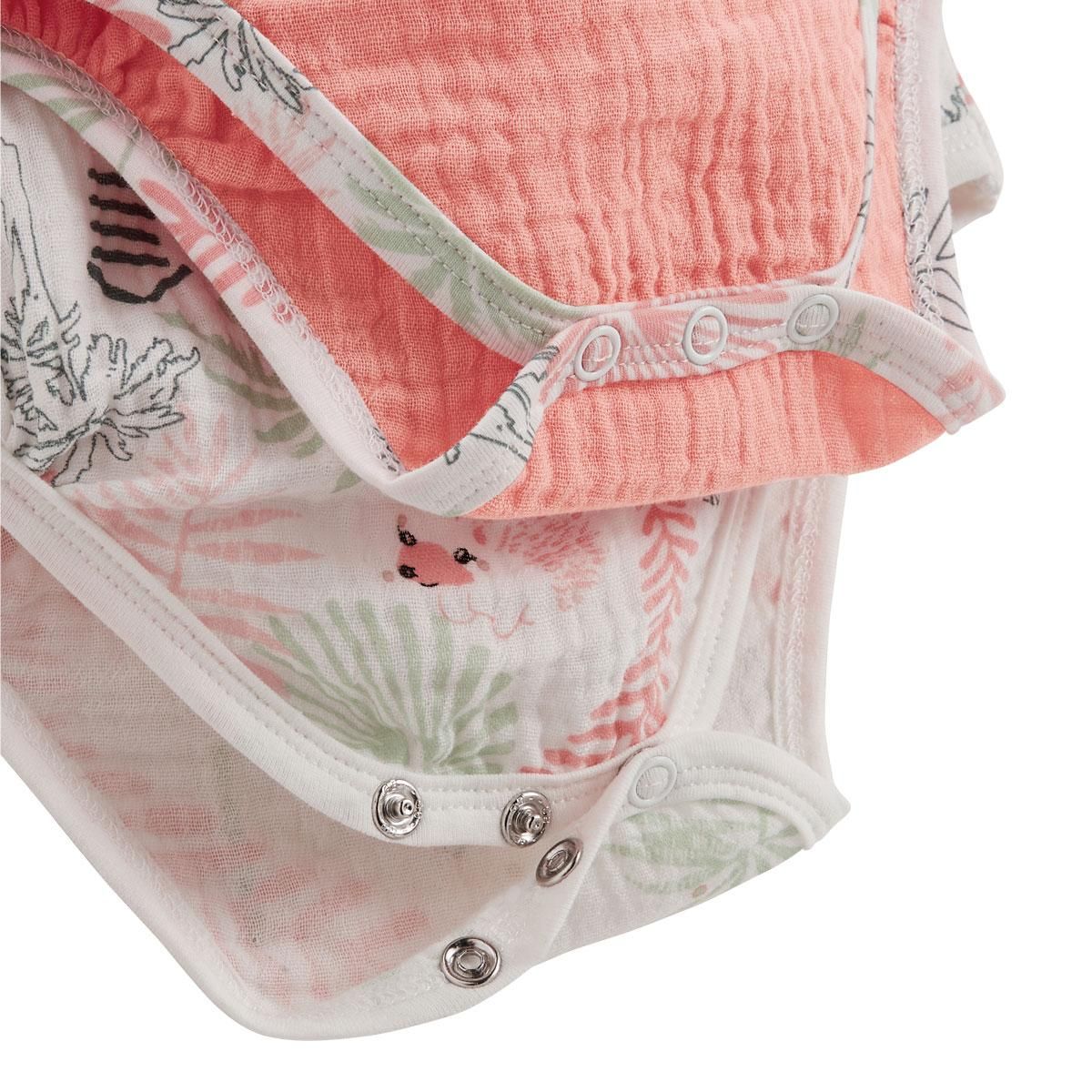 Petit Béguin Lot de 2 bodies bébé à bretelles Cilaos