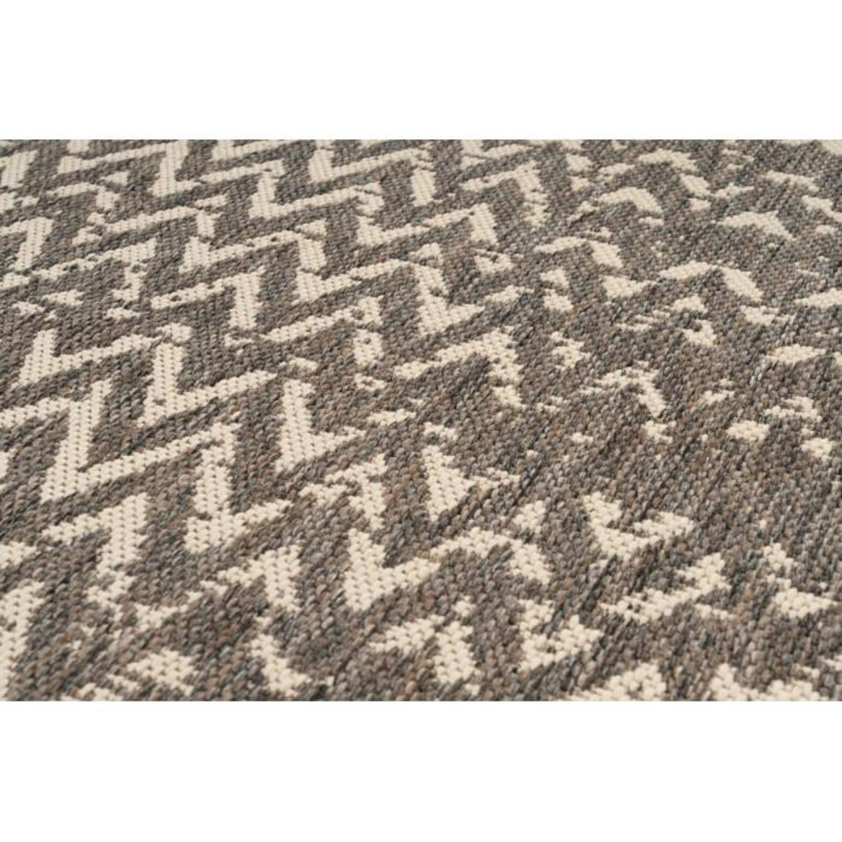 Paris Prix Tapis Tissé à Poils Plats  Splash  Marron