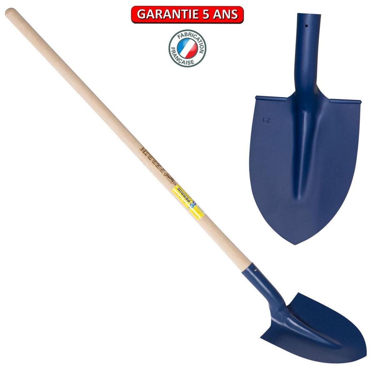 OUTILS PERRIN Pelle à terre avec rebords soudés - 21 cm