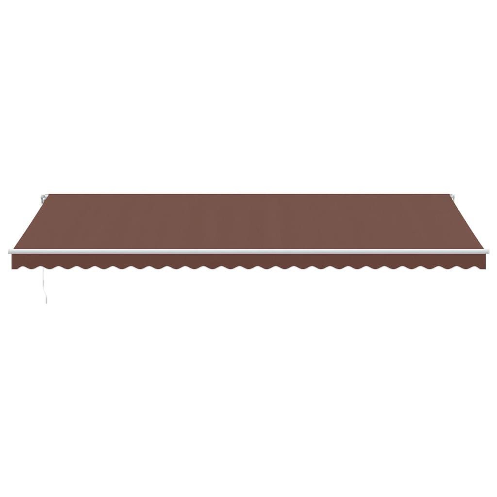 Voir la diapositive 3 : VIDAXL Auvent manuel retractable marron 600x300 cm