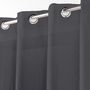 Voir la diapositive 3 : Paris Prix Rideau Voilage Étamine  Telma  140x280cm Anthracite