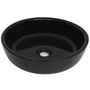 Voir la diapositive 2 : VIDAXL Lavabo rond ceramique noir 42x12 cm