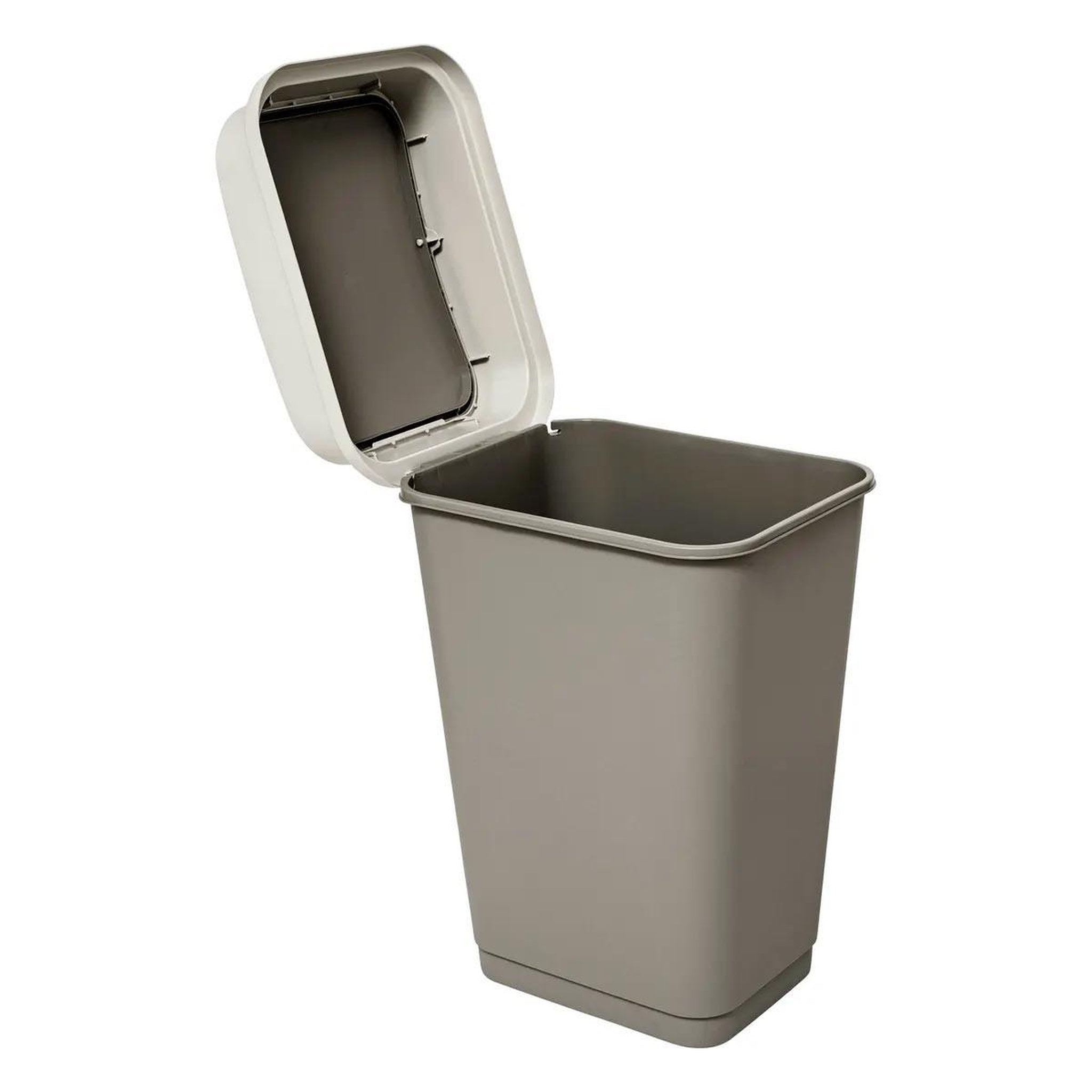 Voir la diapositive 3 : FIVE Poubelle double ouverture  couvercle  50l beige