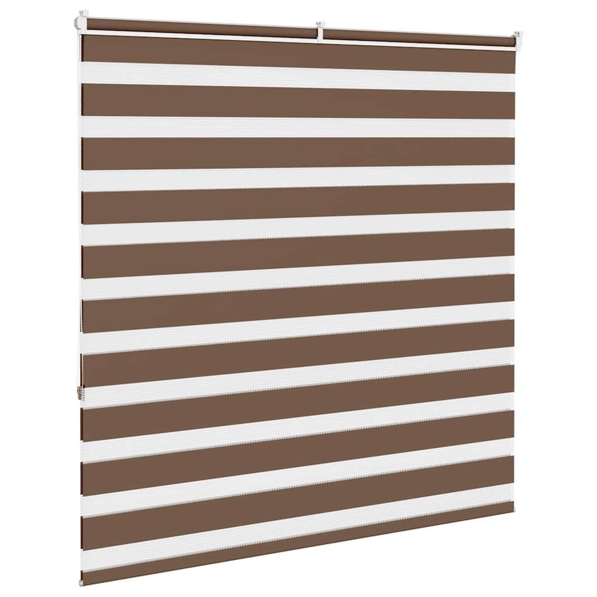 Voir la diapositive 4 : VIDAXL Store zebre marron 150x150cm largeur du tissu 145,9cm polyester