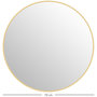 Voir la diapositive 3 : HOMCOM Miroir mural rond dia. 70 cm cadre métal doré