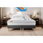 Voir la diapositive 1 : SEPTNUITS Pack matelas + double sommiers gris  Memo Luxe Ressorts ensachés + mémoire de forme 5 zones de confort