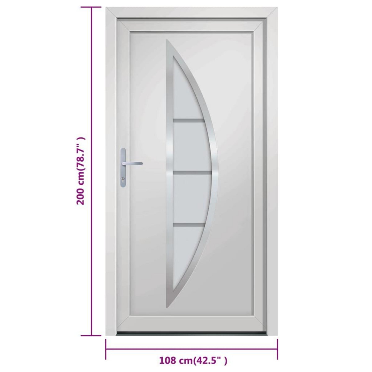 VIDAXL Porte d'entree Blanc 108x200 cm PVC