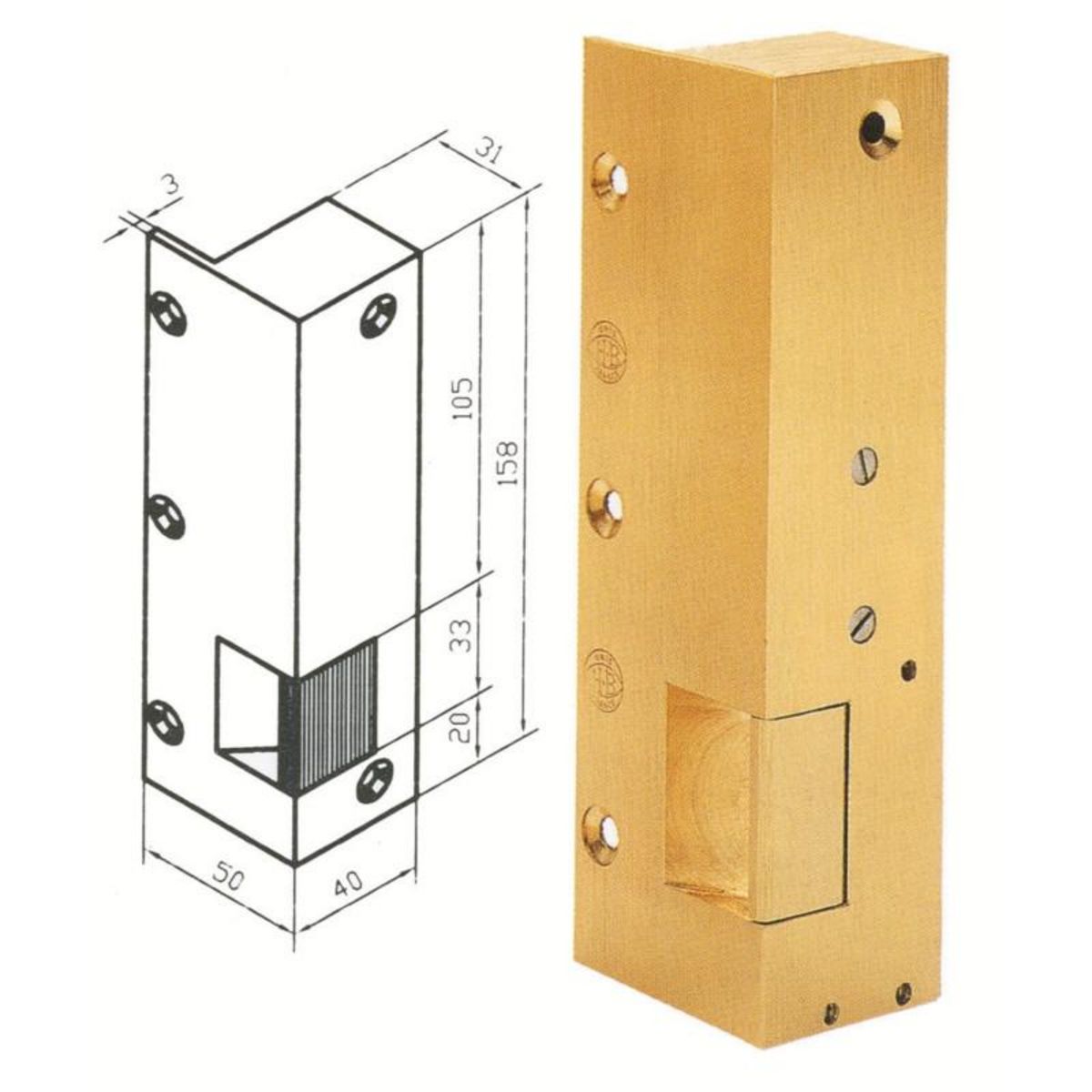 BEUGNOT Gâche n° 8 droite tirant électro inversé 12VCC BEUGNOT BE11311600