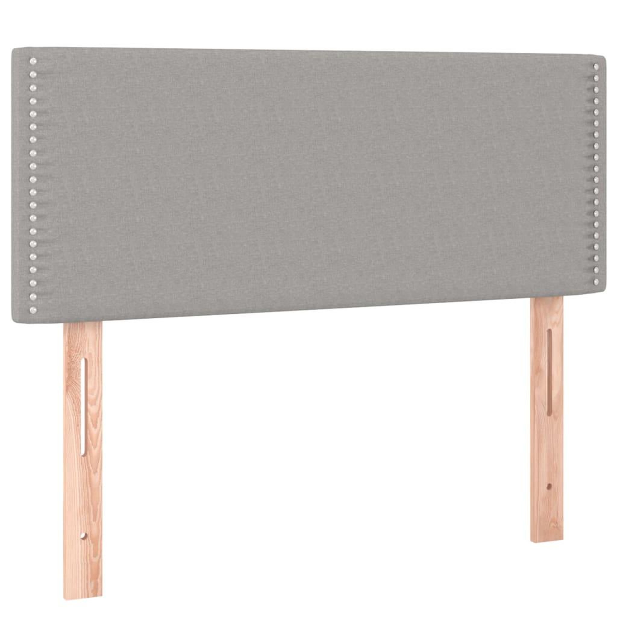 Voir la diapositive 4 : VIDAXL Tete de lit a LED Gris clair 80x5x78/88 cm Tissu