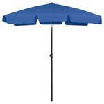 VIDAXL Parasol de plage bleu azure 180x120 cm