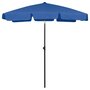 Voir la diapositive 1 : VIDAXL Parasol de plage bleu azure 180x120 cm