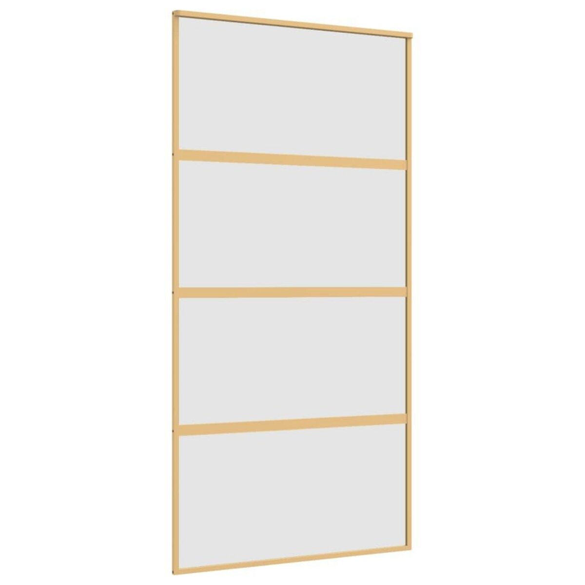 VIDAXL Porte coulissante dore 102,5x205 cm verre ESG depoli aluminium