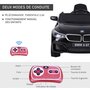 HOMCOM Voiture électrique enfants 6 V 3 Km/h max. effets sonores et lumineux télécommande incluse noir BMW 6 GT