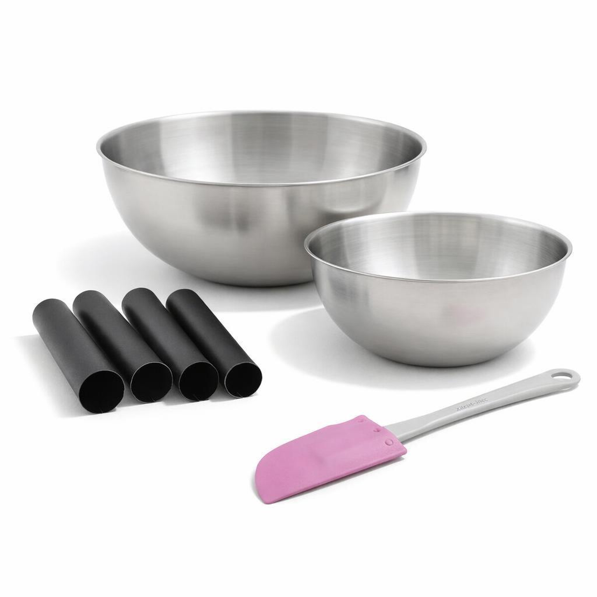 ZENKER Set de 7 ustensiles de pâtisserie 4 moules à gâteaux 2 bols et 1 spatule en silicone zenker smart pastry