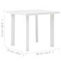 Voir la diapositive 5 : VIDAXL Table de jardin Blanc 80x75x72 cm Plastique