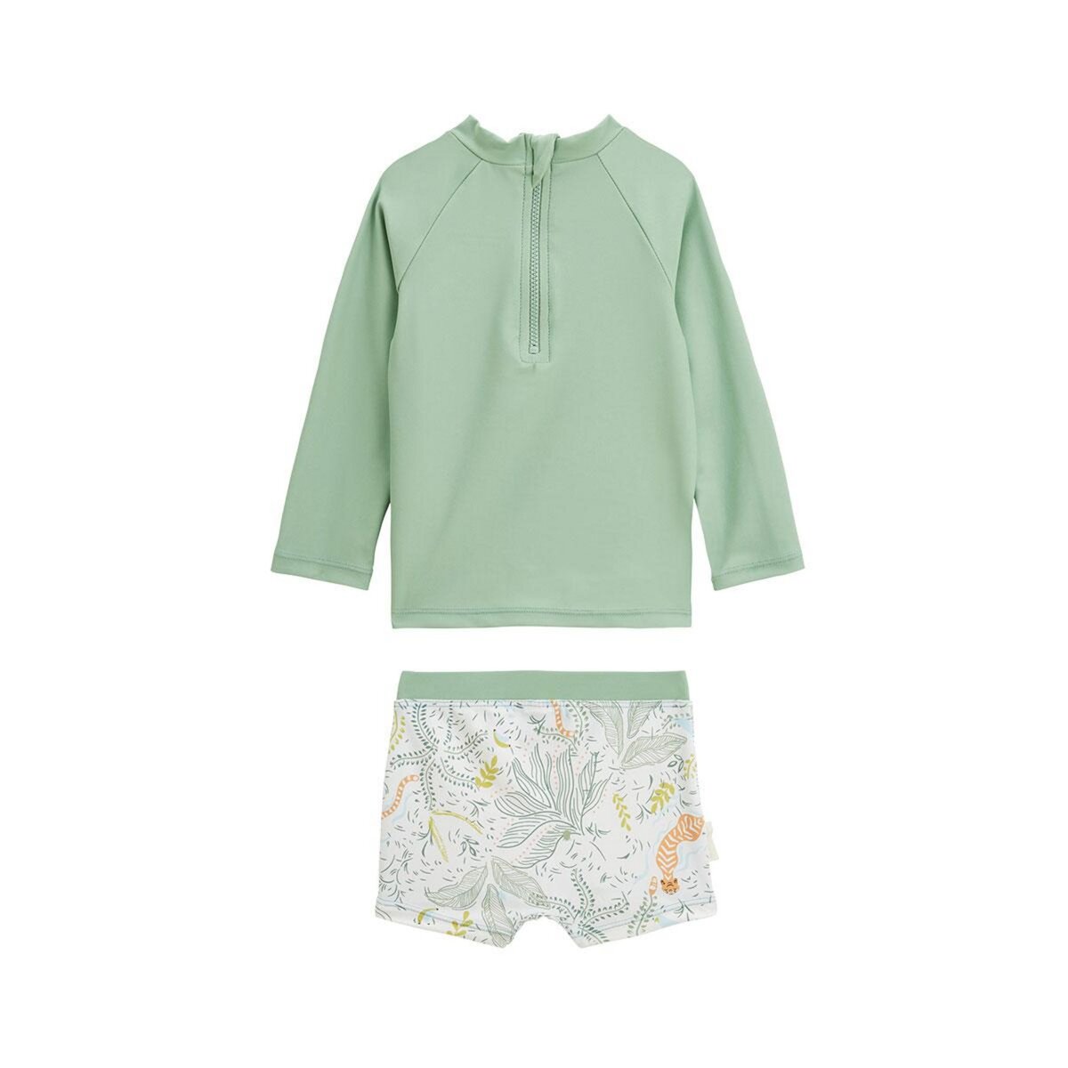 Petit Béguin Maillot de bain bébé 2 pièces t-shirt de protection UV & boxer avec chapeau Kanha