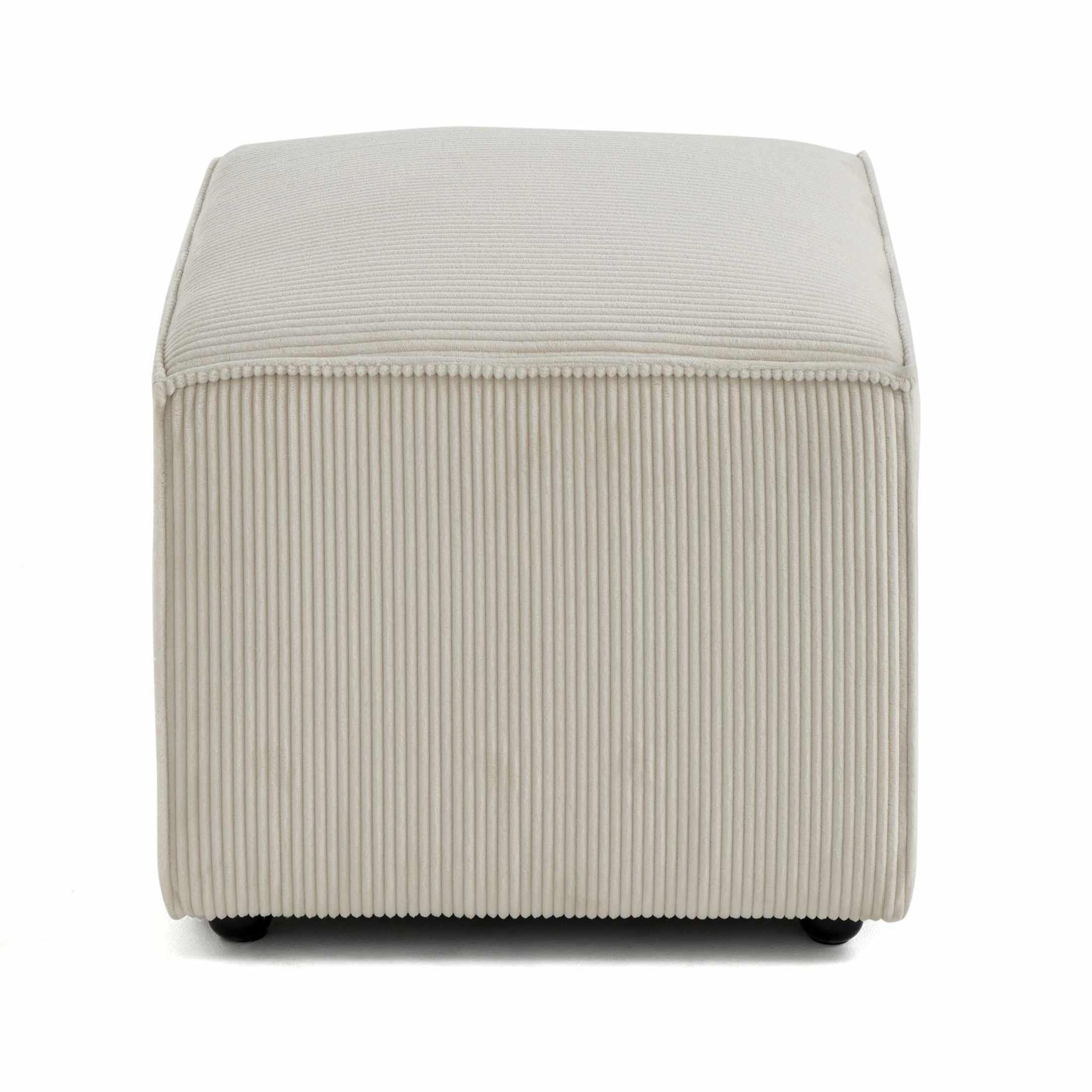 Voir la diapositive 4 : BEST MOBILIER Arty - pouf d'appoint - en velours côtelé