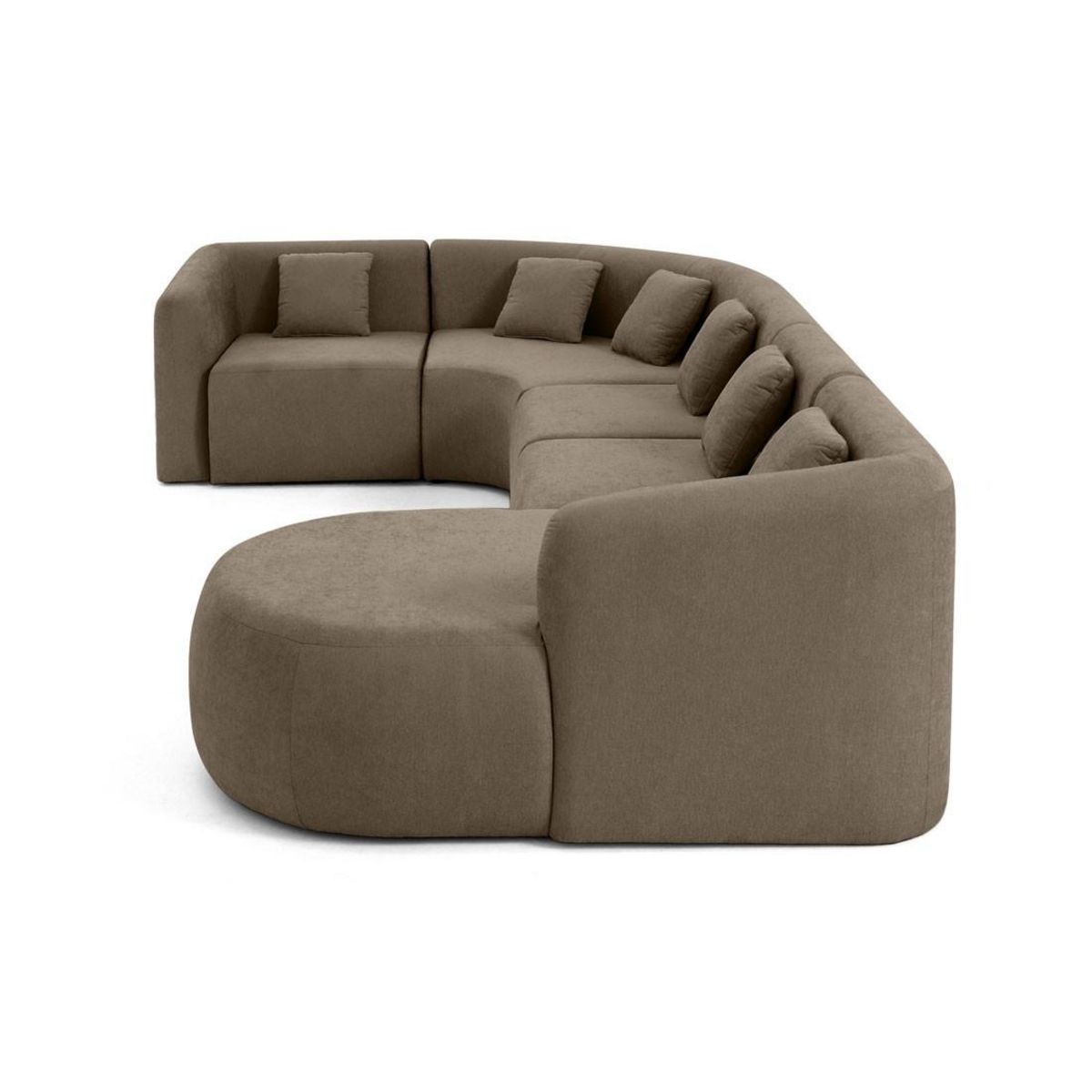 LISA DESIGN Ikare - canapé modulable d'angle droit - 6 places - en tissu