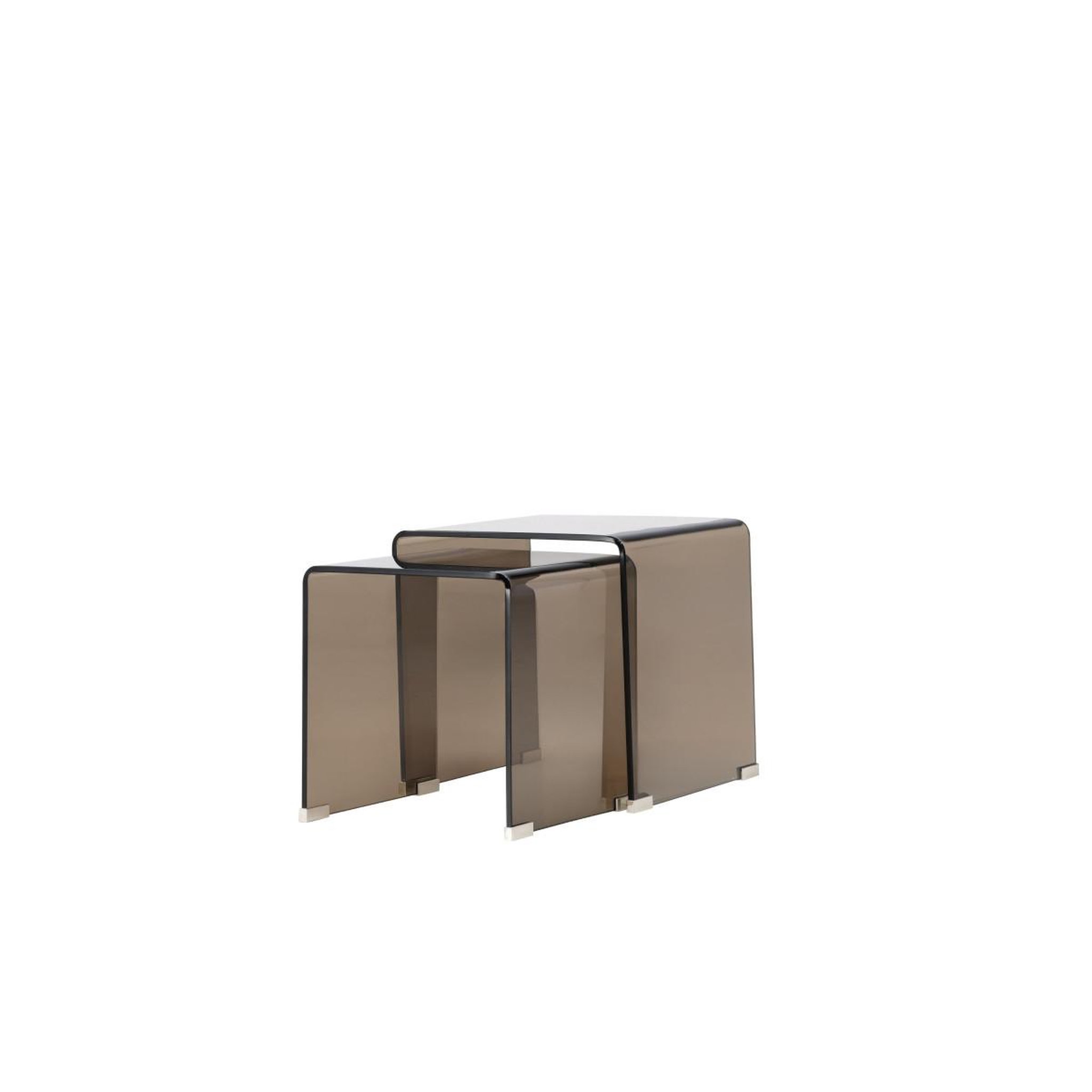 Voir la diapositive 5 : Paris Prix Lot de 2 tables d'appoint gigognes  telemark  42cm marron