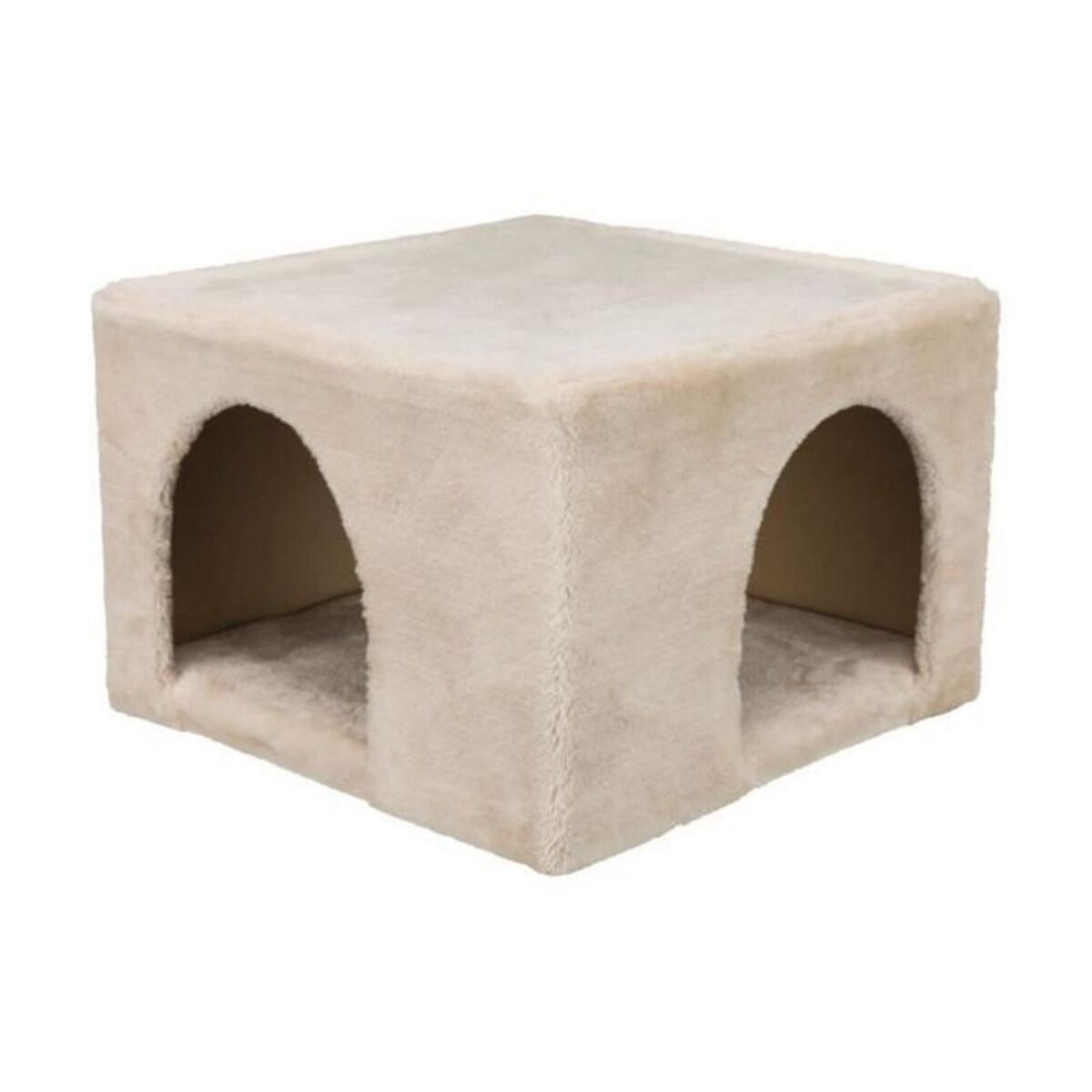 Trixie Abri douillet peluche - 36 x 25 x 36 cm - Beige - Pour lapins et petits rongeurs