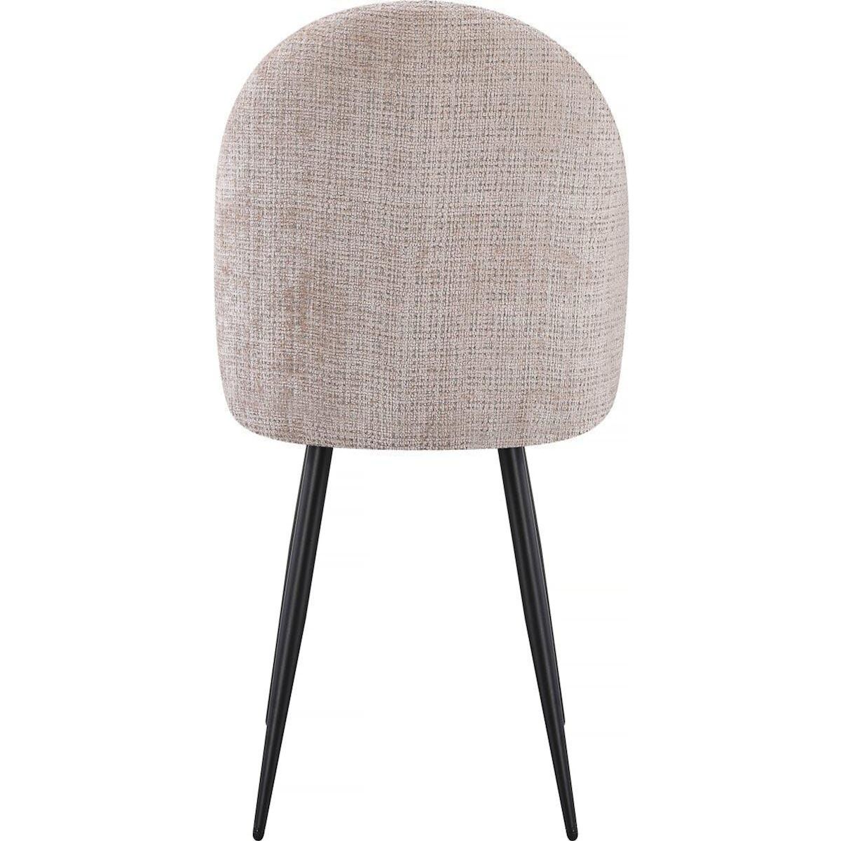 Habitat et Jardin Lot de 2 chaises en tissu  Samuel  - 53 x 51 x 82 cm - Beige