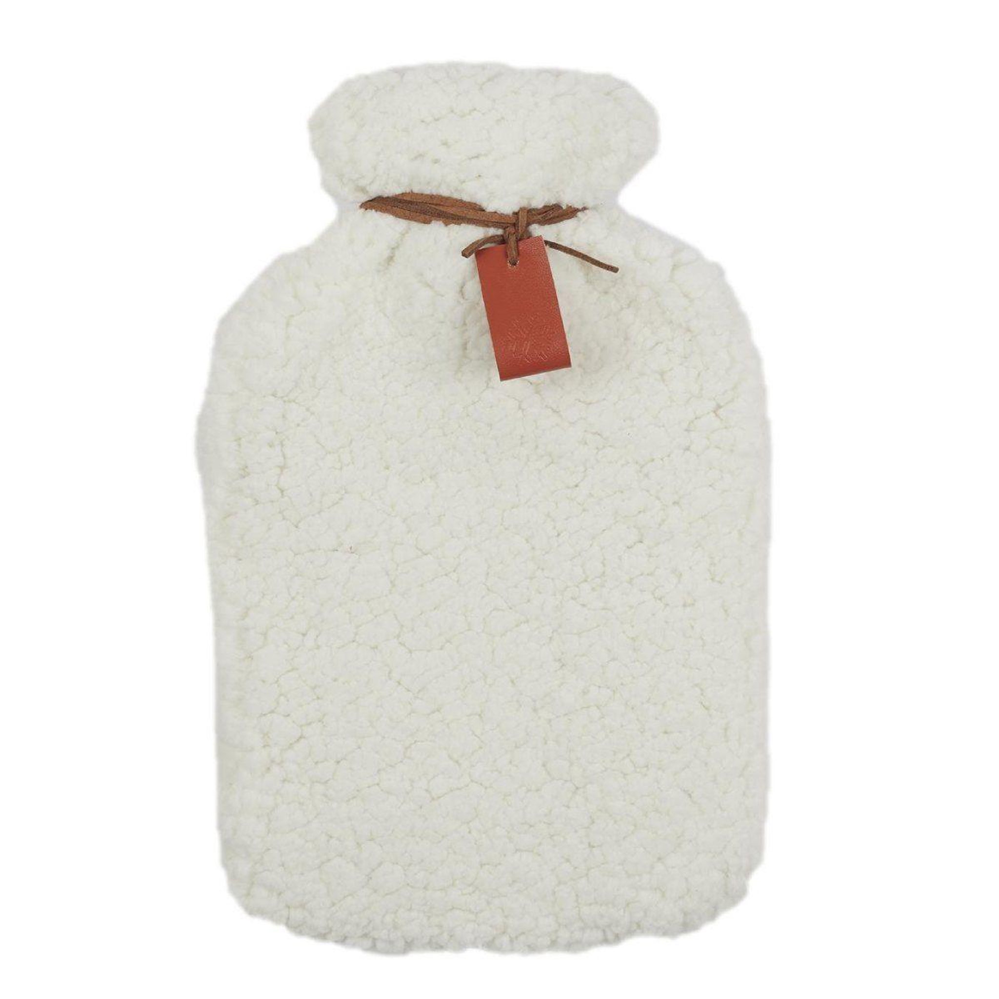 Voir la diapositive 1 : SENSLY Bouillotte cocooning  sherpa  1l blanc