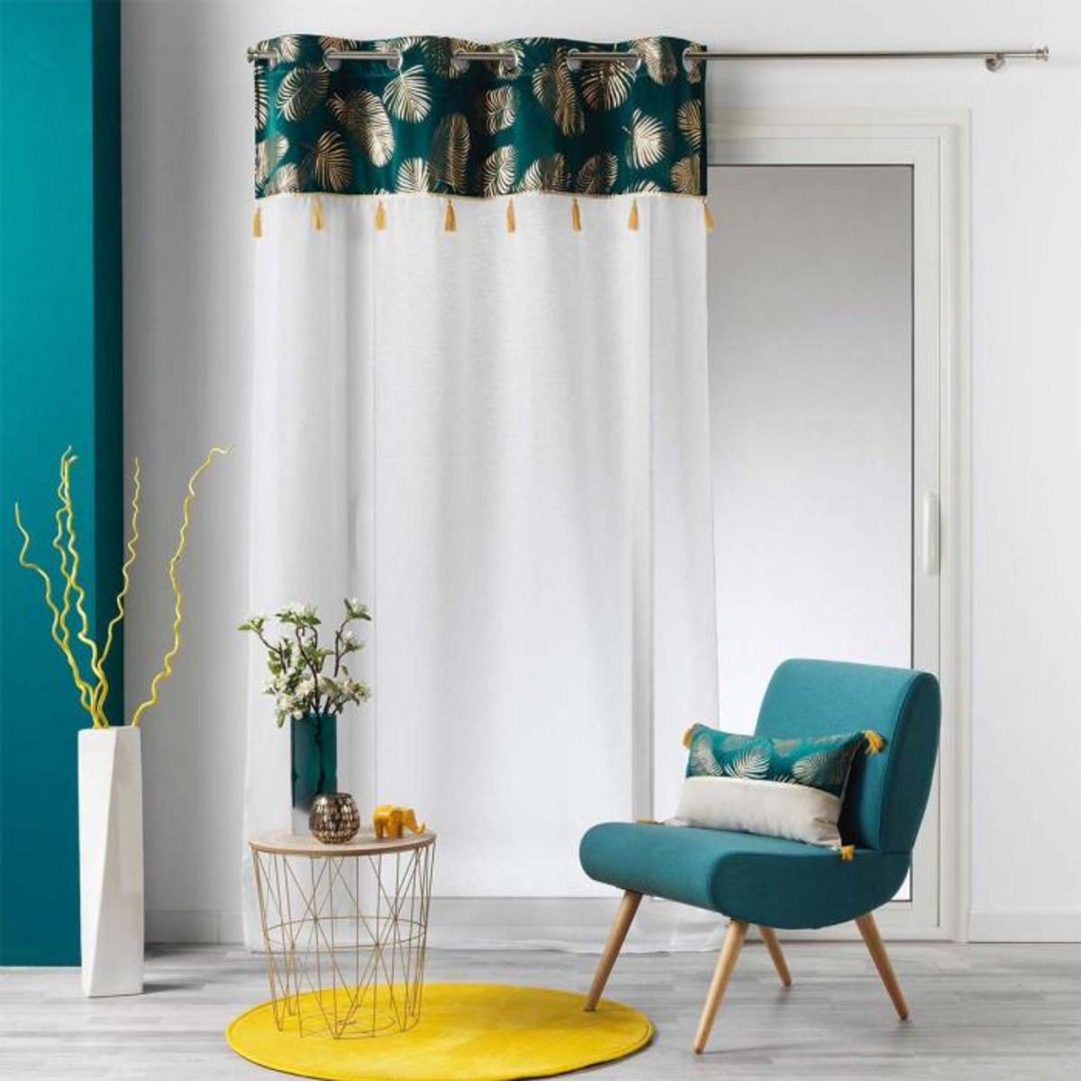 Paris Prix Rideau Voilage à Œillets  Sabaly  140x240cm Or