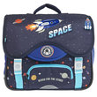AUCHAN Cartable 36 cm bleu réfléchissant ESPACE