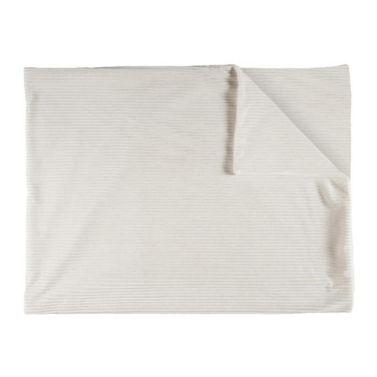 Paris Prix Plaid en Flanelle  Grosse Côtes  150x200cm Blanc