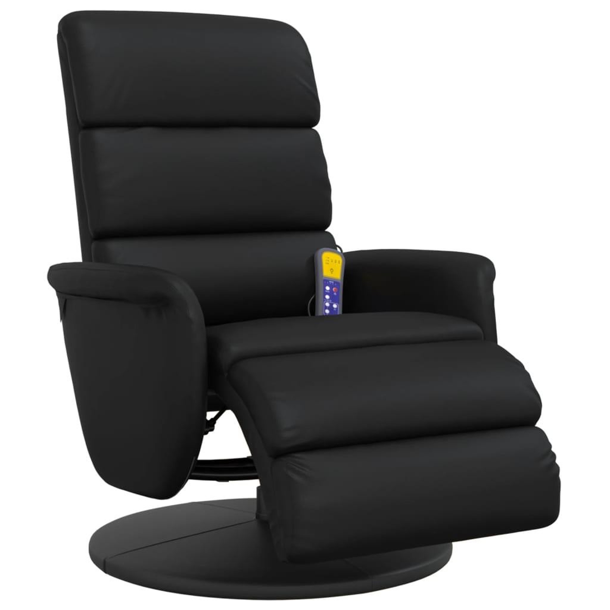 Voir la diapositive 2 : VIDAXL Fauteuil inclinable de massage repose-pieds noir similicuir