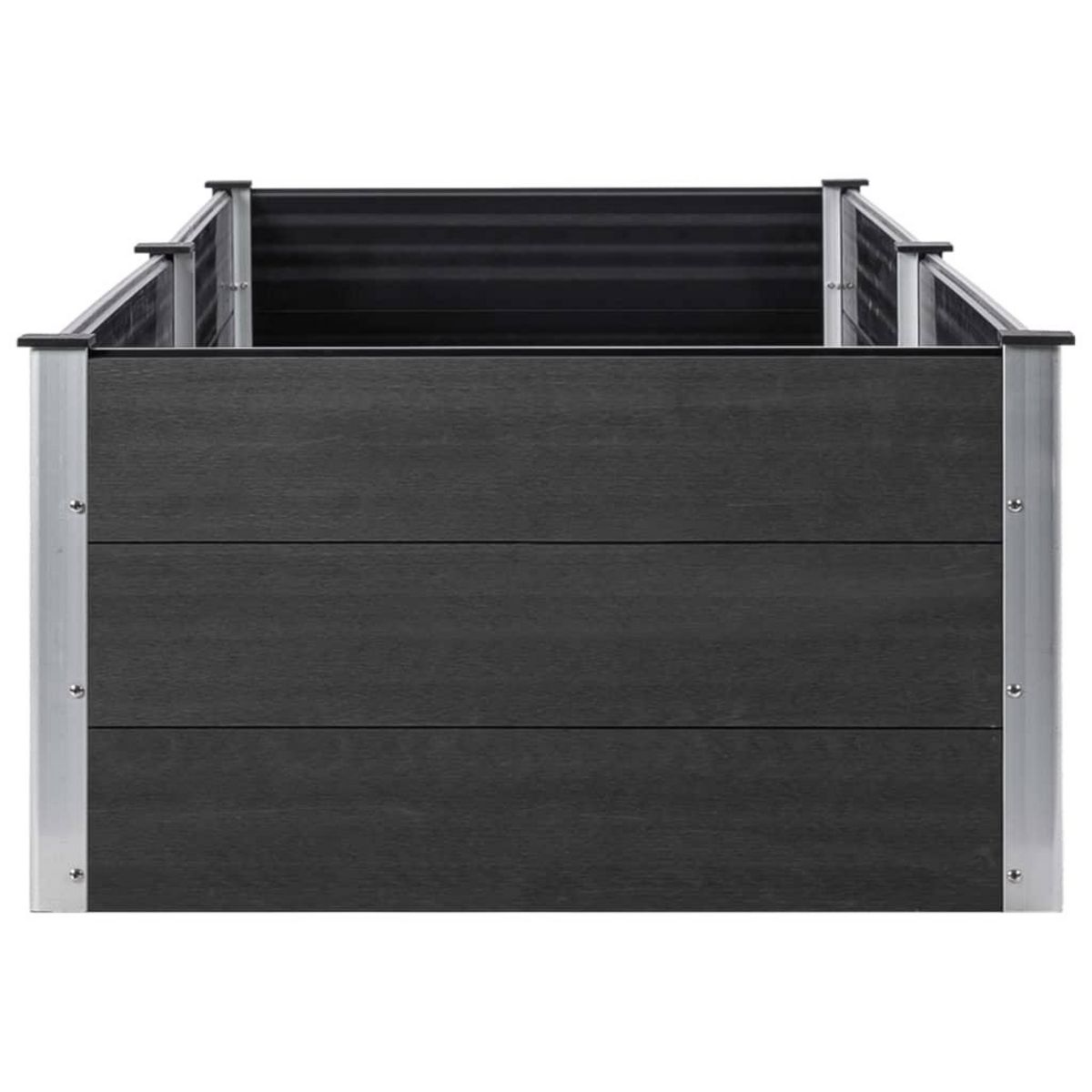VIDAXL Lit sureleve de jardin 300x100x54 cm WPC Gris