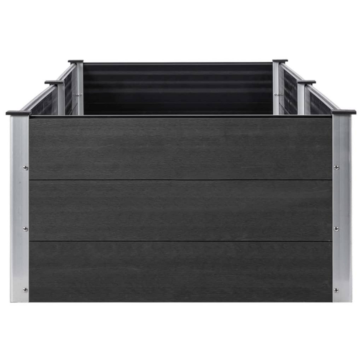 VIDAXL Lit sureleve de jardin 300x100x54 cm WPC Gris