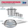 Voir la diapositive 2 : ELO Ensemble de 3 Poêles de cuisson 24, 28 et 32 cm et 3 faitouts 12, 14 et 26 cm Elo Profi Citrin