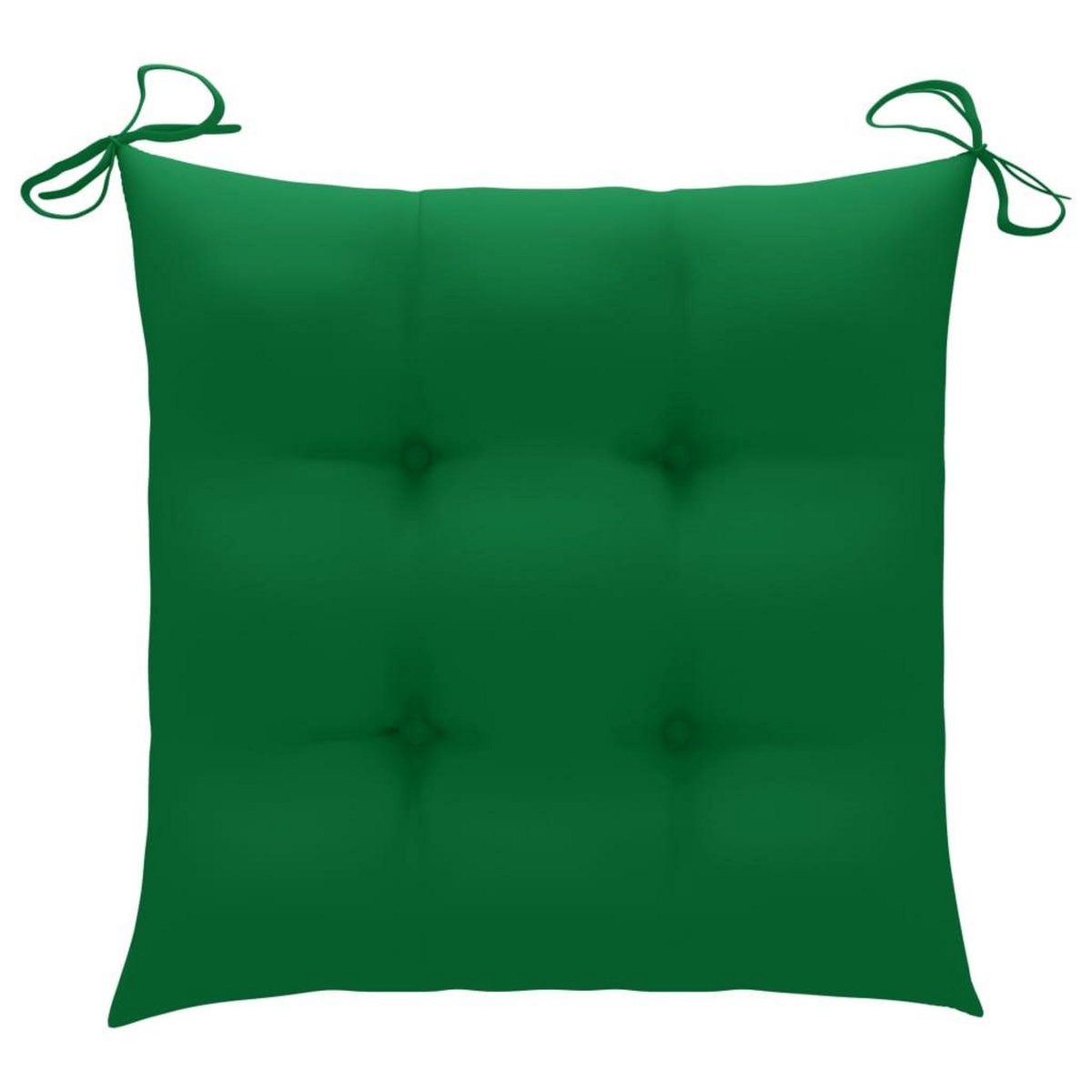 VIDAXL Chaise a bascule avec coussin vert Bois de teck solide