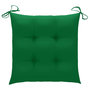 Voir la diapositive 3 : VIDAXL Chaise a bascule avec coussin vert Bois de teck solide