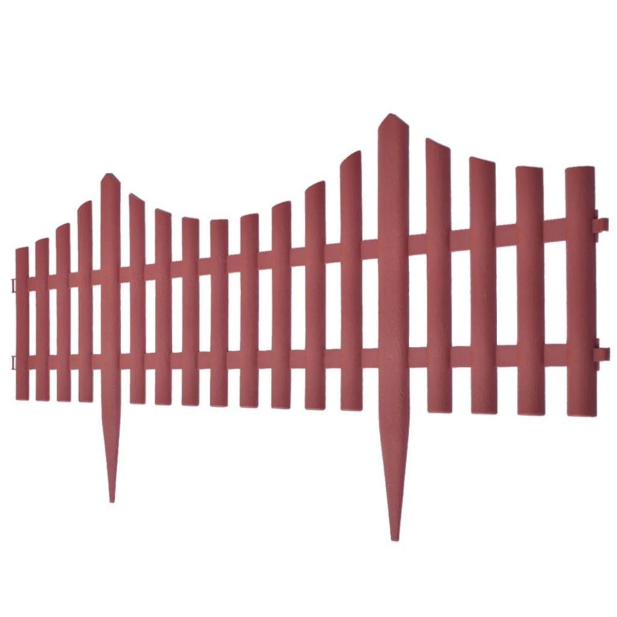 VIDAXL Bordures de pelouse 17 pcs 10 m Marron