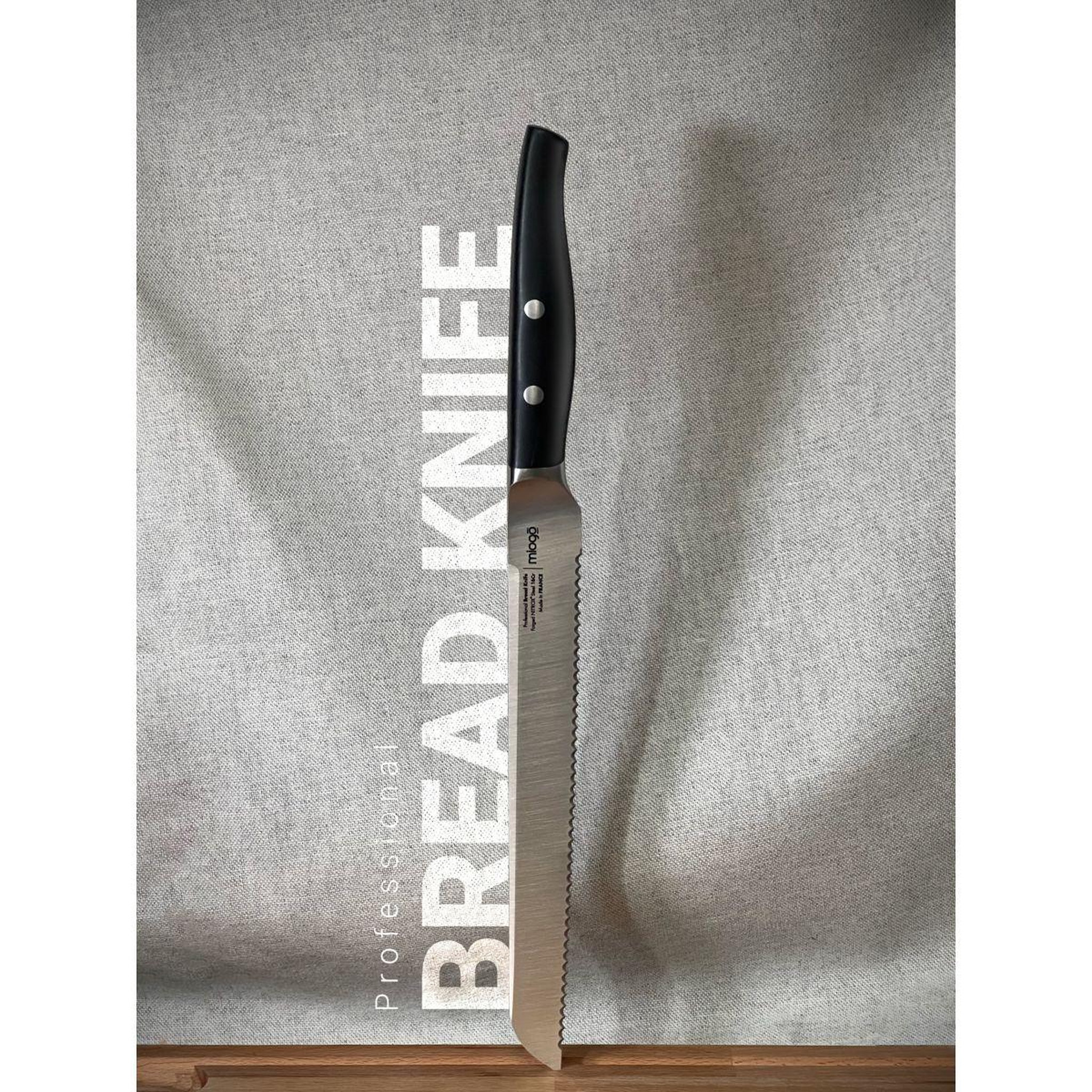 Voir la diapositive 4 : MIOGO Couteau à pain 20 cm Professionnel forgé