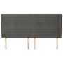 Voir la diapositive 3 : VIDAXL Tete de lit avec oreilles Gris fonce 163x23x118/128 cm Velours
