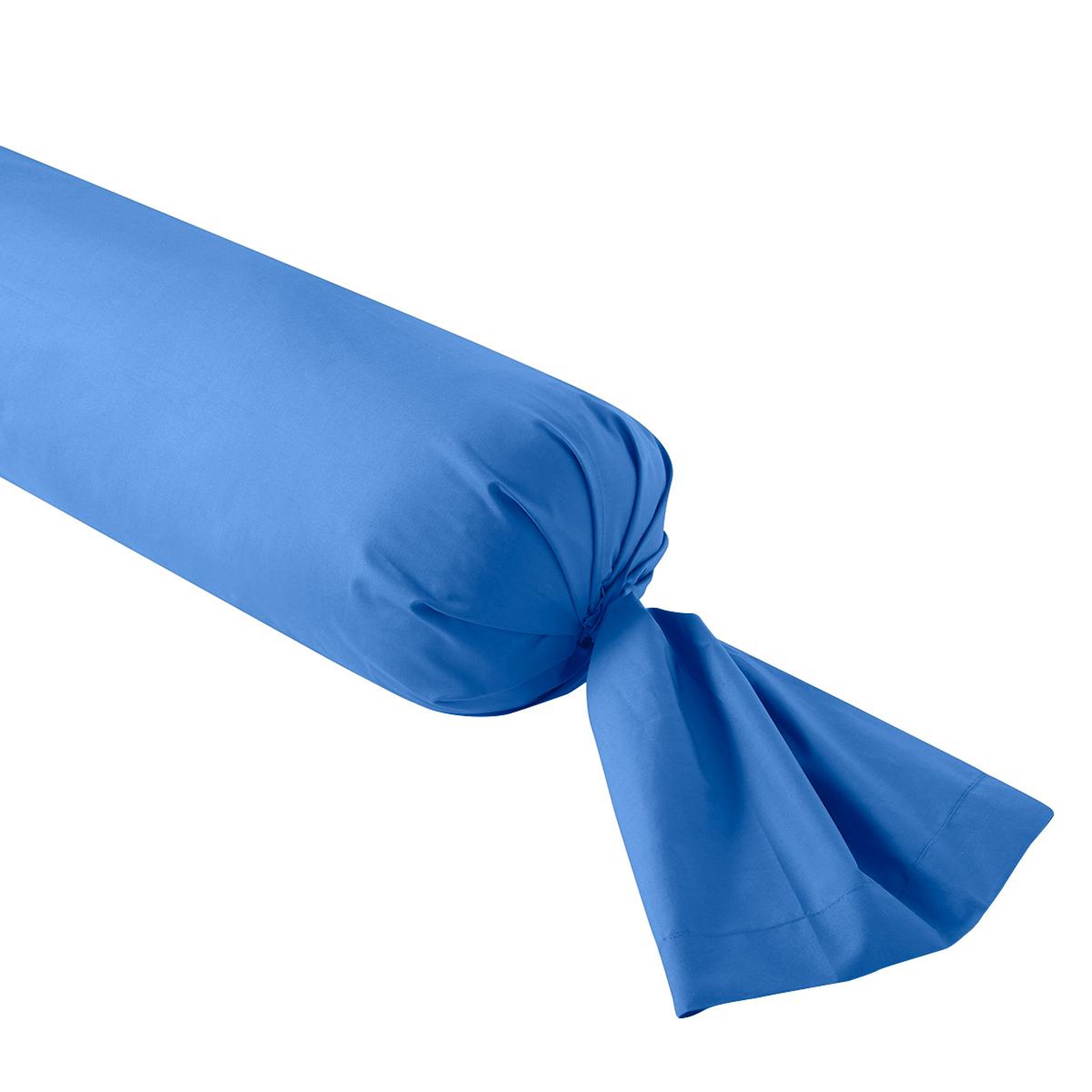 DODO Taie de traversin influence percale lazuli. Coloris disponibles : Bleu